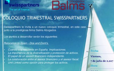 COLOQUIO TRIMESTRAL SWISSPARTNERS Y BALMS ABOGADOS
