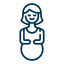 icono maternidad azul
