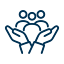 icono responsabilidad social azul